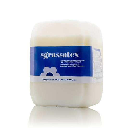 SGRASSATEX Fleckenlöser 15kg – Konzentrierter Fettlöser zur Vorbehandlung stark verschmutzter Textilien